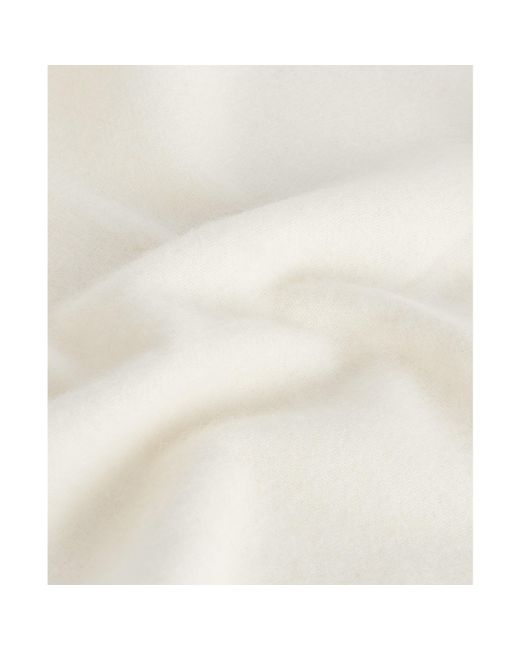 Barbour White Lambswool Woven Scarf