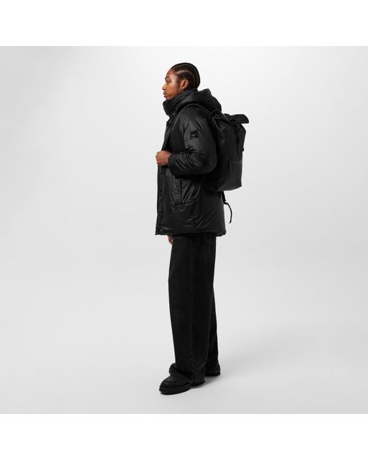 Rains Black Rolltop Rucksack