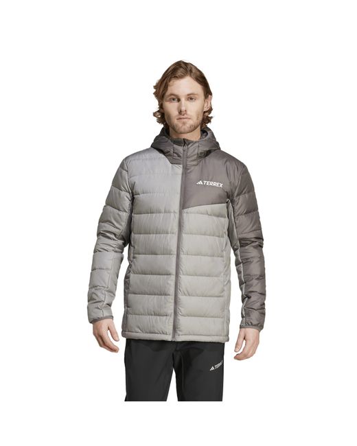 Adidas Gray Down Ho J Running Jacket for men