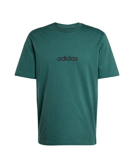 Adidas Green Essentials Single Jersey Logo T-Shirt for men