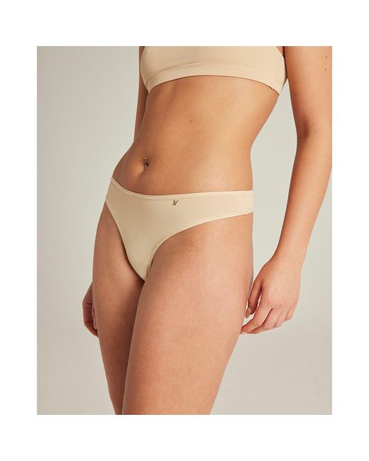 Nudea Natural The Dipped Thong Second Skin Stretch
