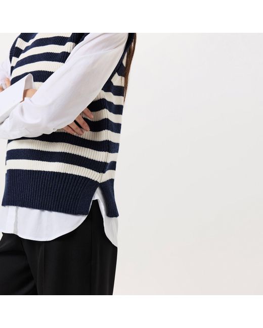 Finery London Blue Lexi Knitted Sweater Vest