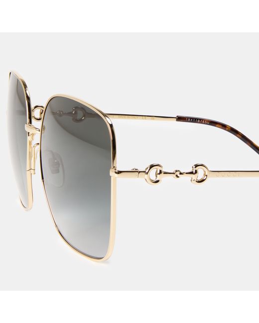 Gucci Gray Square Frame Sunglasses