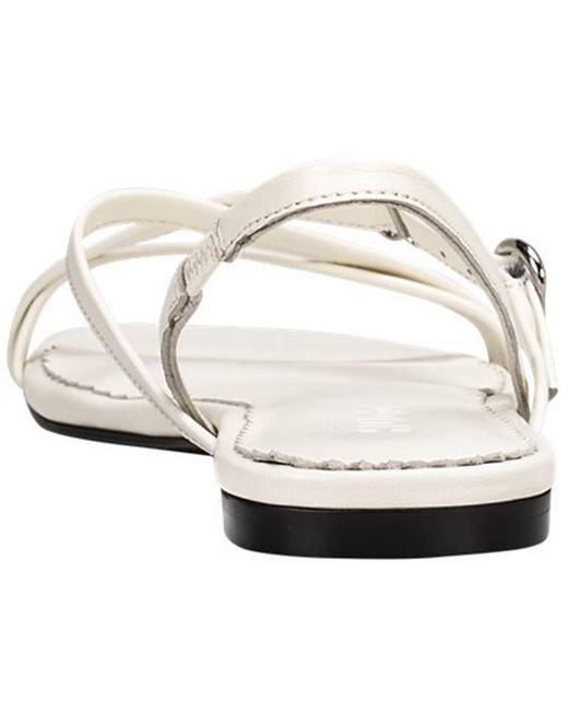 HUGO White Flat Sandals With Buckle Detail (Amaryl)