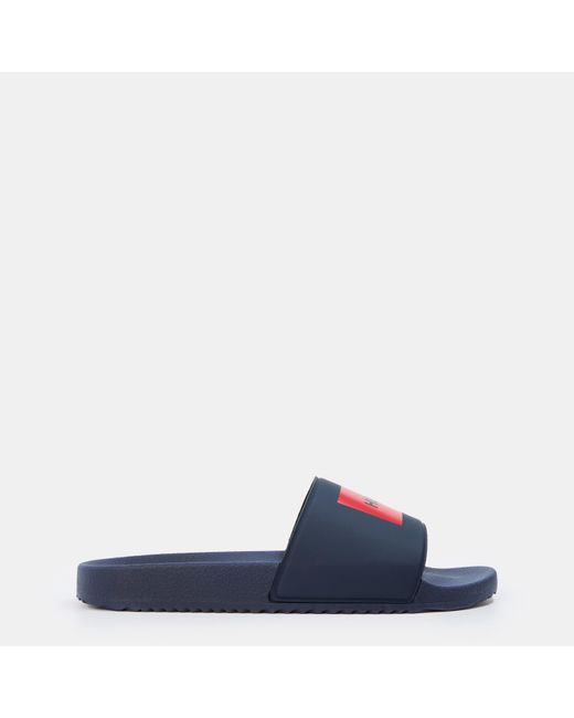 HUGO Blue Timein Logo Sliders for men