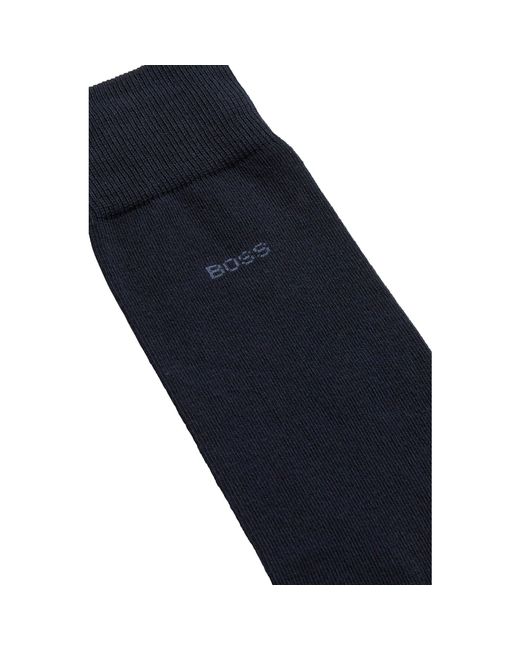 Boss Blue 2 Pack Plain Socks for men