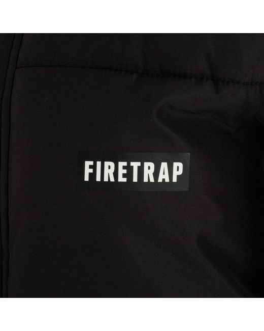 Firetrap Black Long Padding Jacket Ladies