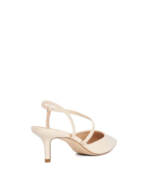 Dune White Chasing Stiletto Court Shoes