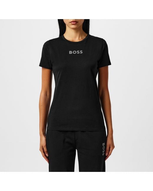 Boss Black Diamante Logo T Shirt
