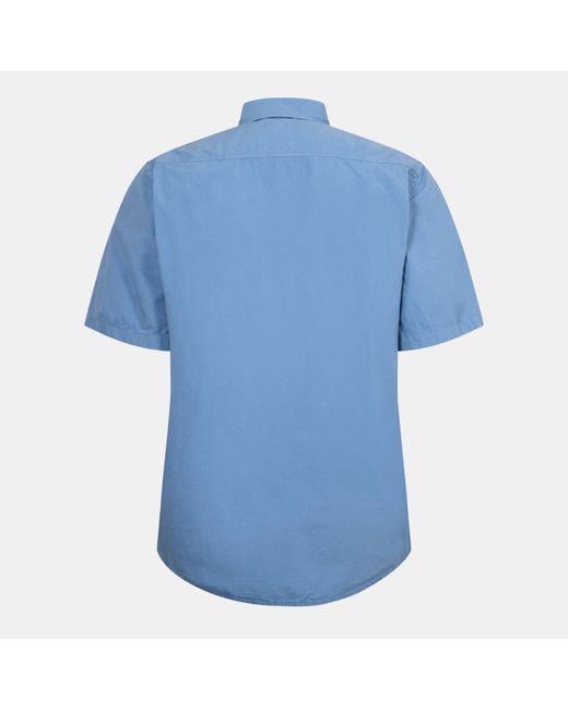 Boss Blue Short Sleeve Oxford Shirt for men