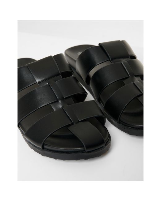 Threadbare Black Abel Flat Sandals for men