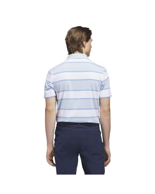 Adidas Blue Short Sleeve Performance Polo Shirt for men