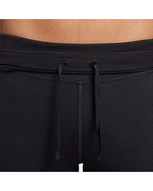 Nike Blue Swoosh Fast Mid-Rise 7/8 Leggings