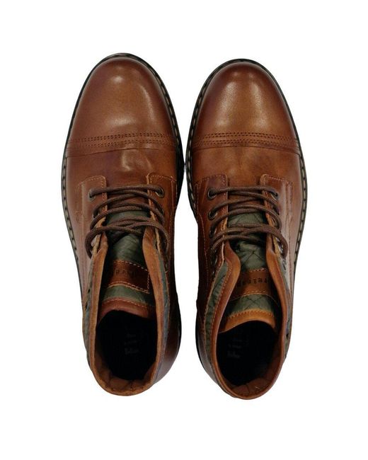 Firetrap Brown Aubin Mess Boots for men