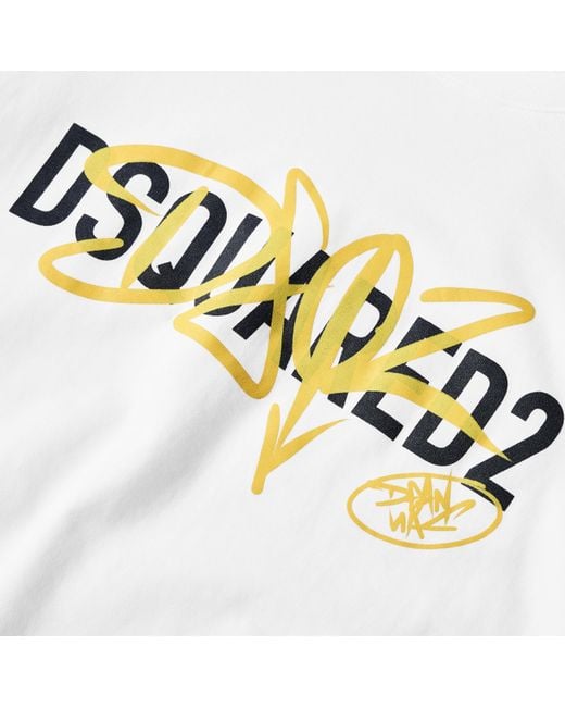 DSquared² White Dsq Sig Logo Tee Sn63 for men