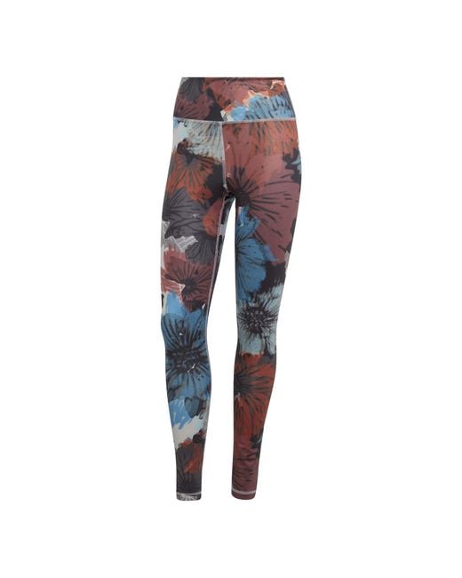Adidas Blue Training Essentials Printed Gym Legging