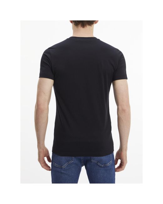 Calvin Klein Black Calvin Monogram T Shirt for men