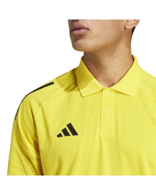 Adidas Yellow Tiro 24 Competition Polo Shirt Short Sleeve for men