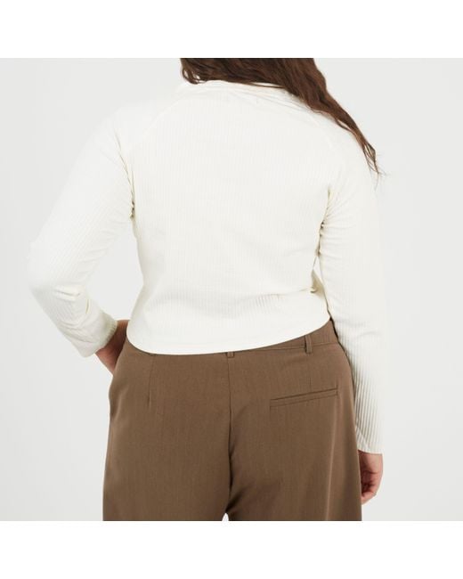 Brave Soul White Ps Ls Top