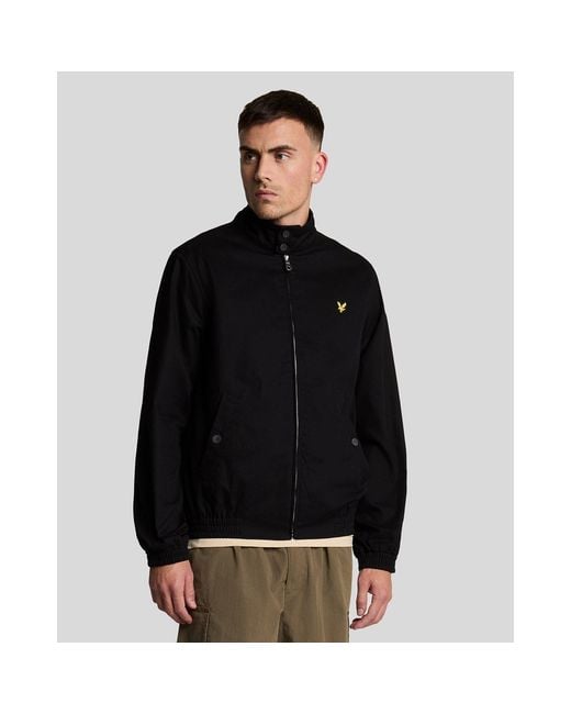Lyle & Scott Black Long Sleeve Zip Harrington Jacket for men