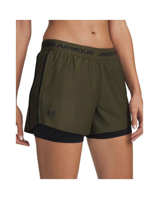 Under Armour Black S 2 In 1 Shorts Exped Green 14