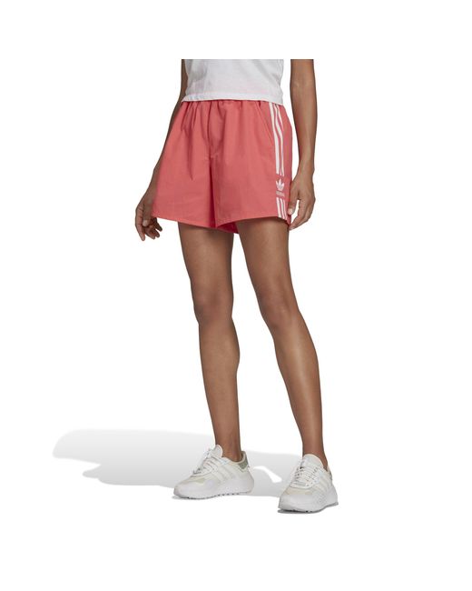 Adidas Originals Red Adidas Adicolor Trefoil Shorts