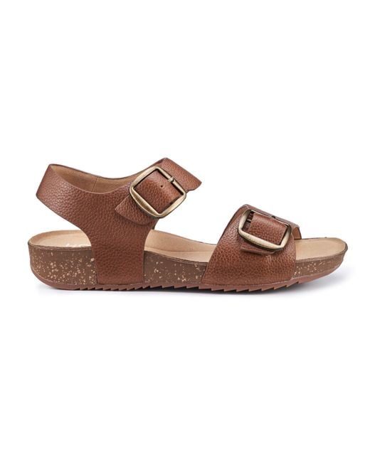 Hotter Brown Tourist Ii Sandals Wide Fit