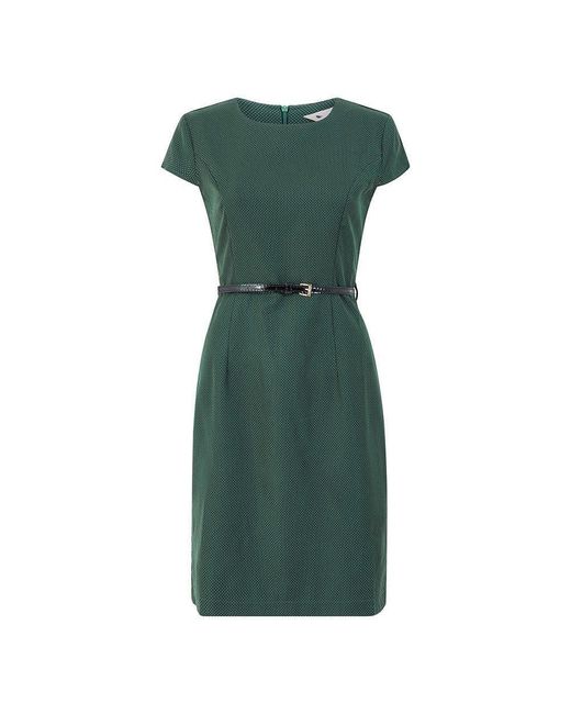 Yumi' Green Belted Pencil Dress