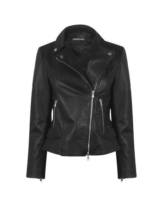 Emporio Armani Black Leather Jacket