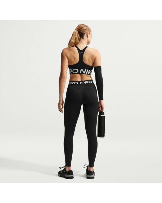 Nike Black Pro Mid-Rise Full-Length Leggings
