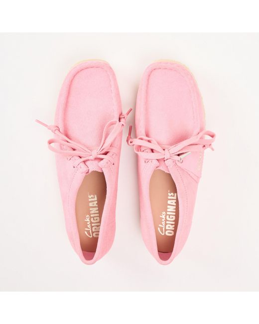 Clarks Pink Wallabee Moc Toe Formal Shoes