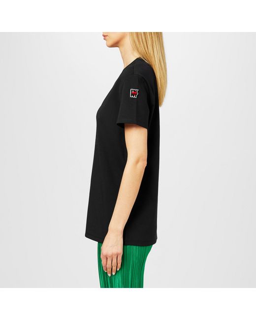DKNY Black Oversized Varsity T-Shirt
