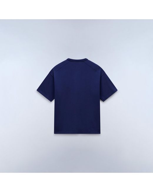 Napapijri Blue Napa Krous Tee for men