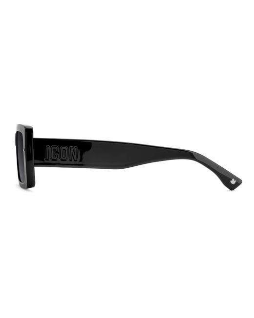 DSquared² Black Rectangular Sun Square Sunglasses for men