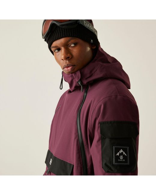 Dare 2b Red T-Bar Ii Ski Insulated Waterproof Jacket for men
