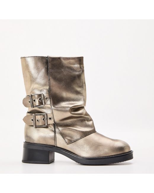 Steve Madden Brown Bonfire Ankle Heeled Boots