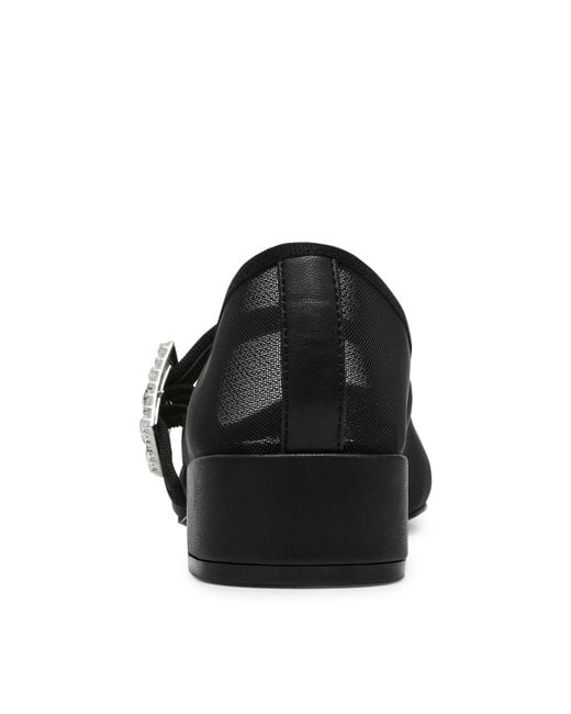 Steve Madden Black Champaign Block Heel Court Shoes
