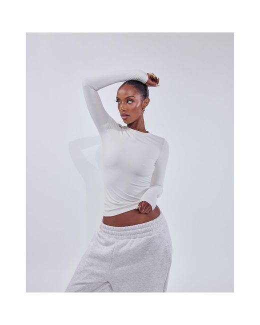 Mars the Label White Sculpt Long Sleeve Tee
