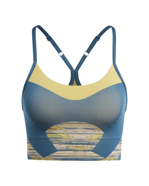 Adidas Blue By Stella Mccartney Truestrength Yoga Seamless Medium Support Sports Bra