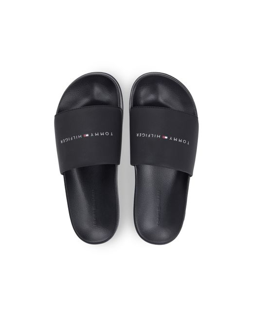 Tommy Hilfiger Blue Pool Sliders for men
