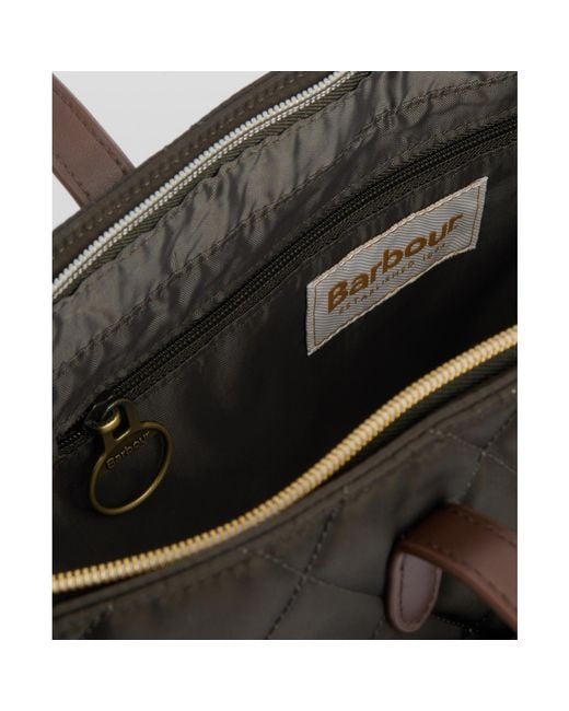Barbour Black Quilted Tote Bag