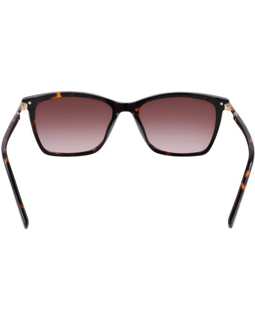 DKNY Brown Modified Rectangle Sunglasses