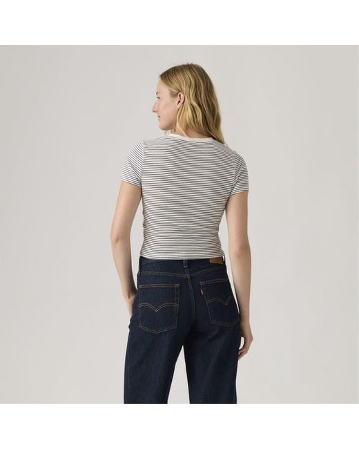 Levi's White Esnt Stripe T