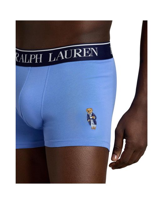 Polo Ralph Lauren Blue 2 Pack Bear Trunks for men