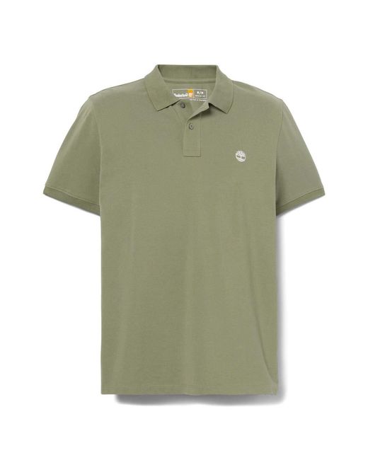 Timberland Green Oyster River Logo Short Sleeve Polo Shirt for men