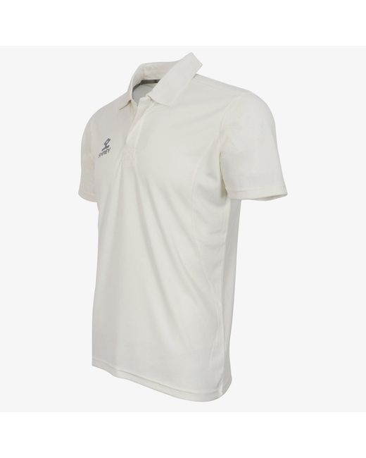 Shrey White Cricket Performance Playing Shirt Short Sleeve for men