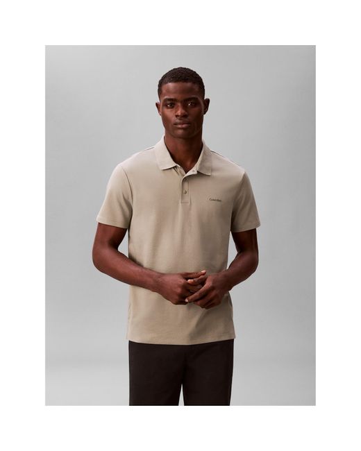 Calvin Klein Gray Short Sleeve Polo Shirt for men
