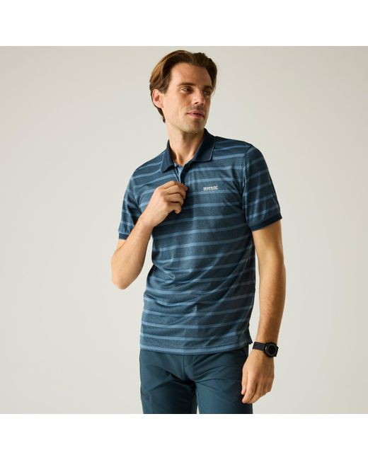 Regatta Blue Kildra Sweat-Wicking Polo Shirt for men