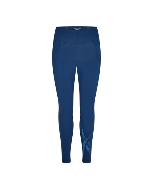 Reebok Blue Lux Vector Graphic Performance Gym Leggings