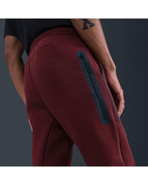 Nike Red Tech Fleece Joggers for men